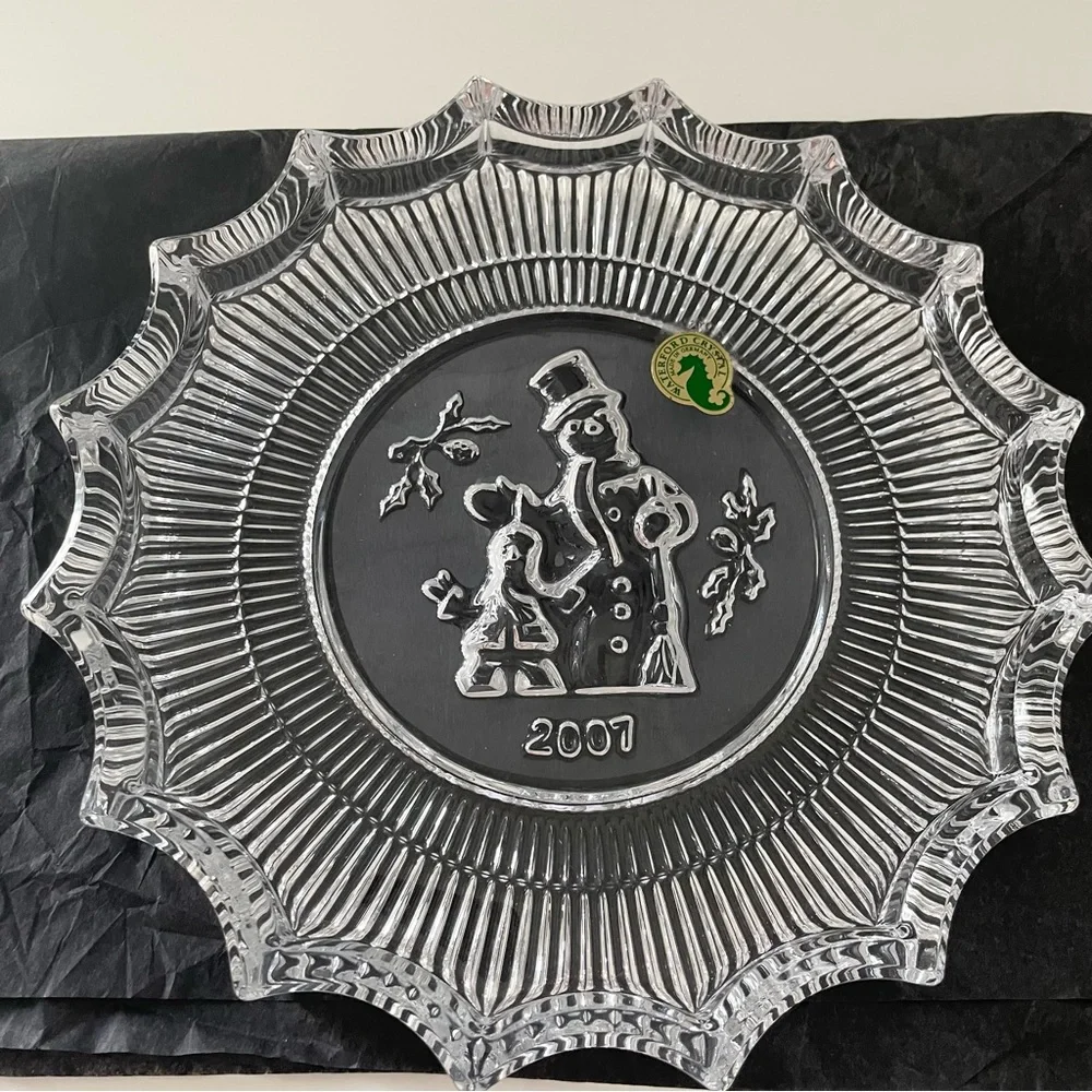 Jolly Snowman 2007 Christmas Plate by Waterford Crystal
